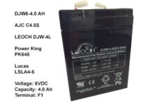 DJW6-4.0 LEOCH battery DJW6-4.0 AH
